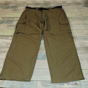 Rustic Ridge Green Hiking Pants Zip To Shorts sz Large